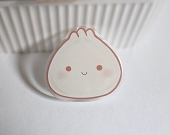 Cute bao Acrylic Phone Grip, Cute bun acrylic accessories, dim sum phone charm