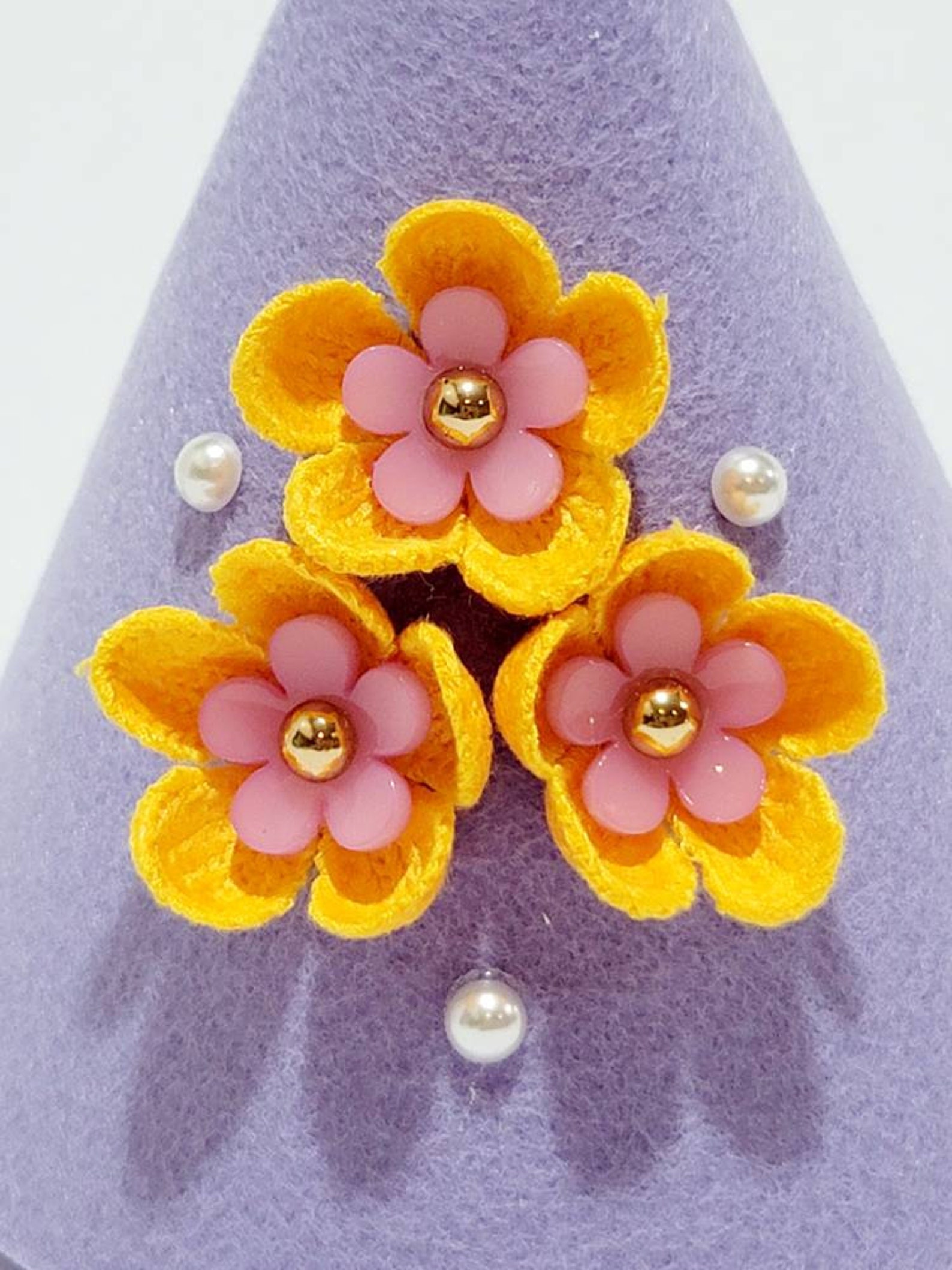 Purple Flower Party Hat for Kids Spring Party Hat First Etsy