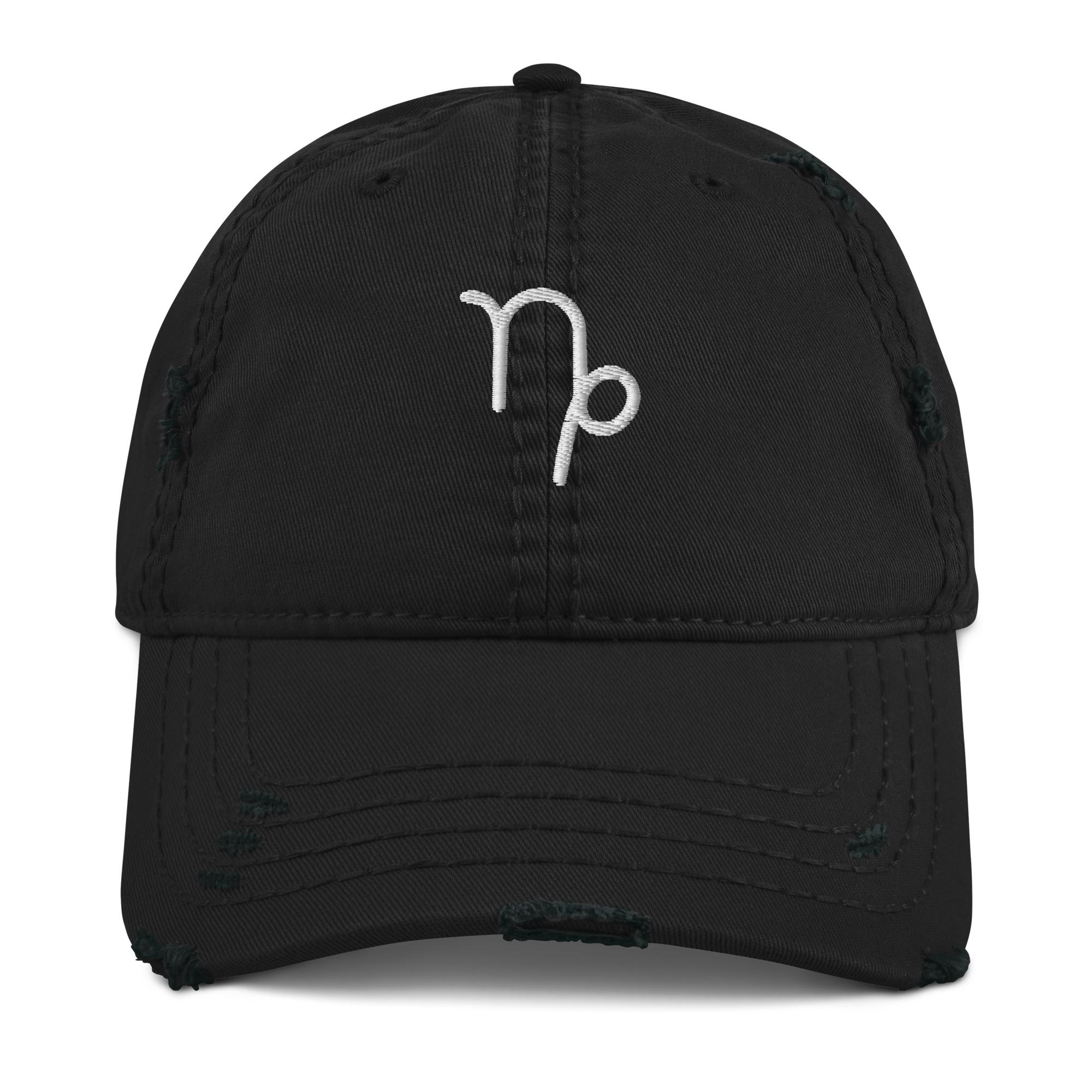 Capricorn Distressed Dad Hat