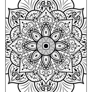Mandala Coloring pages 5 pages 5 designs Printable Download