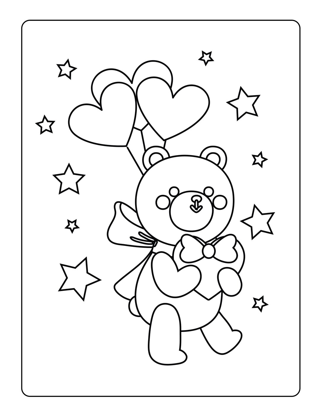 Valentine's Day Coloring Pages for Kids - Instant Download Printable ...