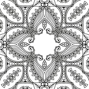 Mandala Coloring pages 5 pages 5 designs Printable Download