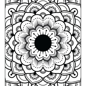 Mandala Coloring pages 5 pages 5 designs Printable Download