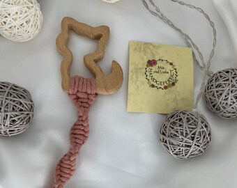 crochet baby gripper gripping ring with rattle koala bear with wooden ring