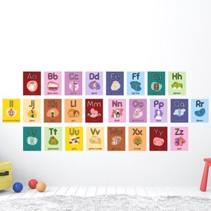 Catholic Themed Alphabet PRINTABLE Set | Colorful Nursery Decor | 8.5&quot; x 11 | 5&quot; x 7&quot; | 4&quot; x 6&quot; | 2&quot; x 3&quot; | DIGITAL DOWNLOAD