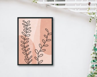 Terracotta | Floral Collection | Art Print | Digital Design | Downloadable | Gift | Dorm | Valentine's Day | Phone | Wall