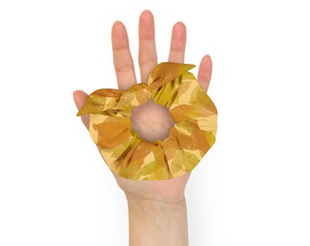 Yellow Leaves | Recycled Scrunchie