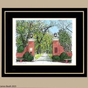 Miami University of Ohio Iconic Slant Walk Artist Print by James Beath