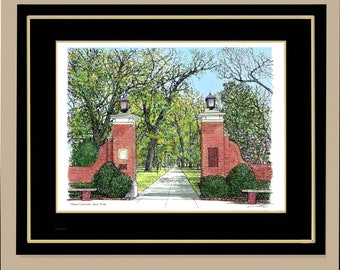 Miami University of Ohio Iconic Slant Walk Artist Print by James Beath