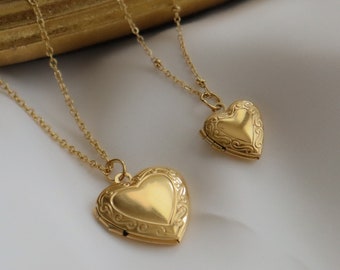 Gold Locket Necklace - Etsy