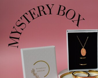 Mystery Jewelry Box, Überraschungsbox • Verpackung für Sie Gold Halsketten Ohrringe Ringe Fußkettchen • Geburtstag Weihnachtsgeschenke • WASSERDICH Schmuck