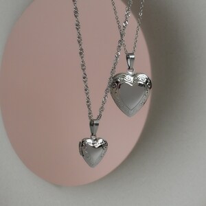 Silver locket charm deals