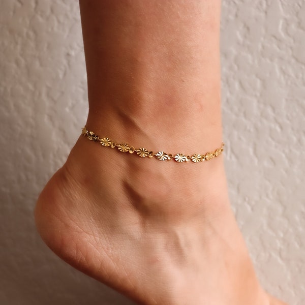 18K Gold Filled STAINLESS STEEL Fish Chain Anklet Belly Waist Classic Oval Dainty Daily Jewelry Anklet Gift for Her Jewelry Gift Christmas