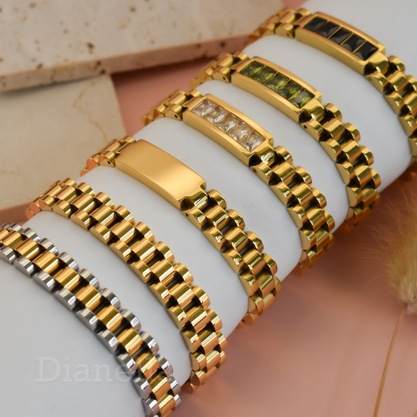 18k Solid Gold Watch Band Etsy