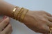 18K Gold Jewelry Coffee Bean Bracelet, U Shape Bracelet, Vintage Mesh Bracelet, Curby Bracelet WATERPROOF Jewelry Anti Tarnish Bracelet 