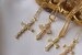 Gold Cross Necklace Gold Dainty Religious Cross Women Men Kids Necklace Gold Chain Necklace Gold Charm Pendant Pray Rosary Pendant Gift 