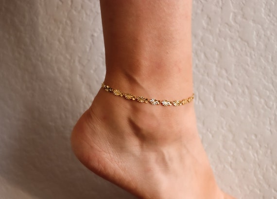 18K Gold Filled STAINLESS STEEL Fish Chain Anklet Belly Waist Classic Oval Dainty Daily Jewelry Anklet Gift for Her Jewelry Gift Christmas