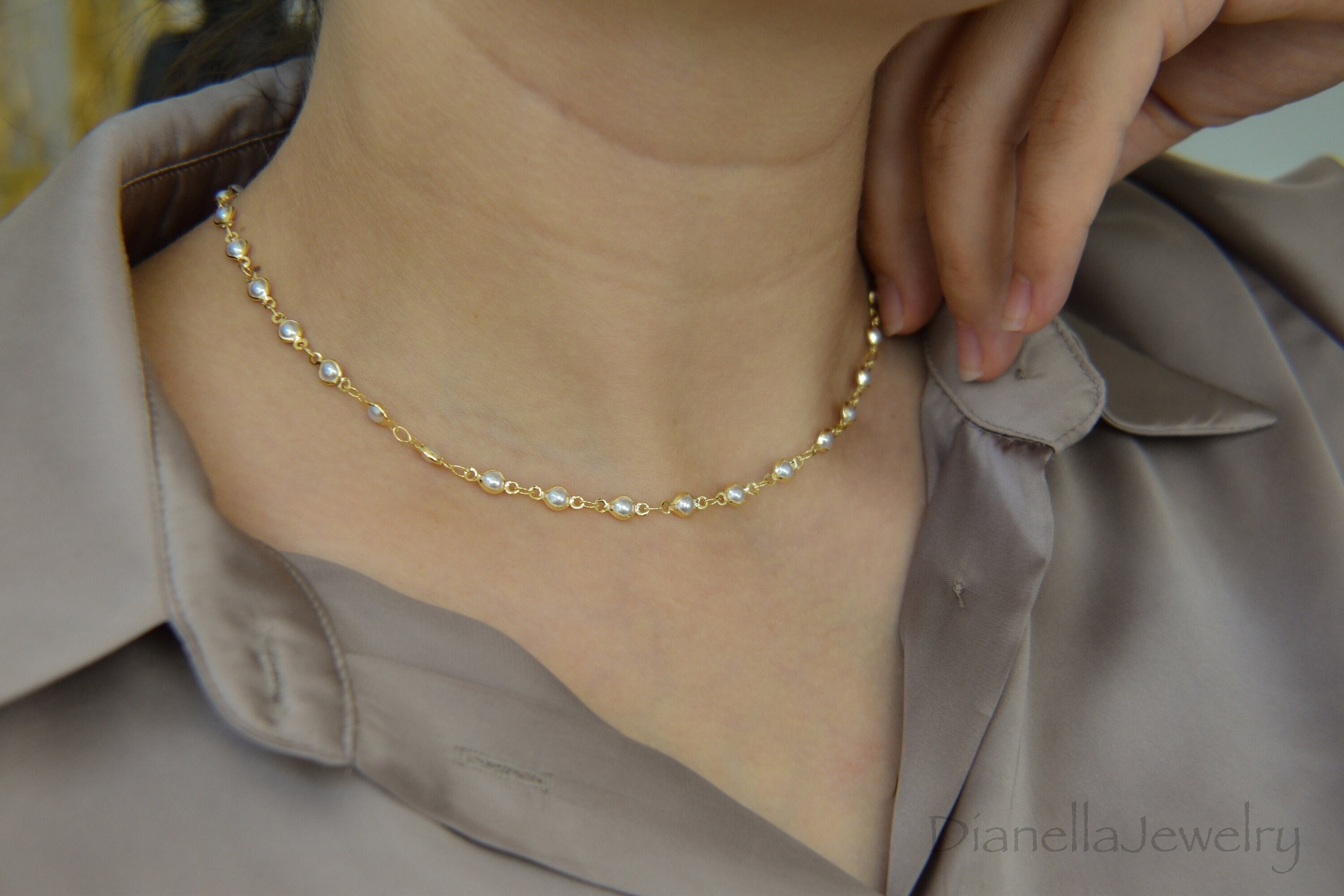 Gold FILLED Evil Eye Necklace Evil Eye Bracelet Gold Chain Necklace