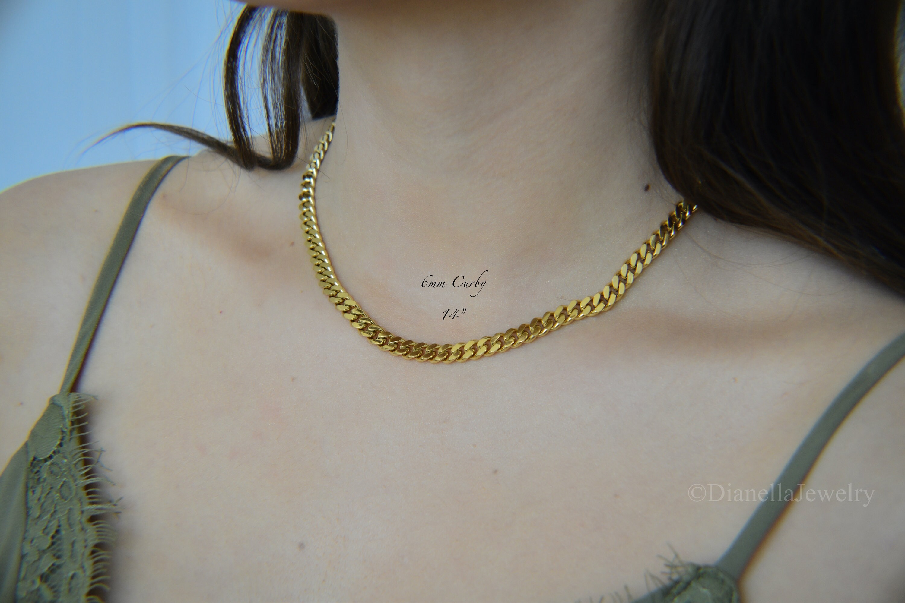 Curb Chain Necklace - Gold