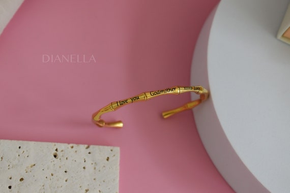 Gold FILLED Bamboo Cuff Bracelet, Adjustable Gold Bracelet, Minimalist Set Personalized Design Women Bracelet WATERPROOF Birthday Women Gift