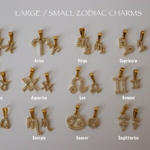 18K GOLD FILLED High Quality Constellations Zodiac Sign Pendant WATERPROOF Anti Tarnish Necklace Best Birthday Gift Waterproof Women Jewelry image 6