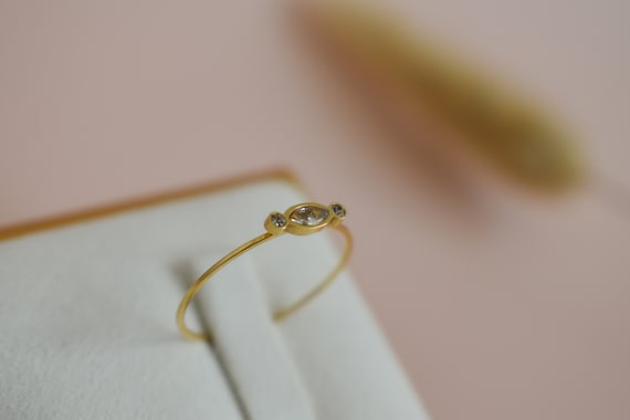 Gold Filled Wedding Ring · Simple Minimalist Stacked Anniversary Rings For Women · Signet Rings Bridesmaid Gift for Her WATERPROOF Thin Ring
