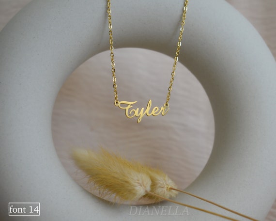 Custom Name Necklace, Personalized Jewelry Necklace, Customize Gift Gold Filled Chain Necklace, Handmade Minimalist Best Gift For Her Woman