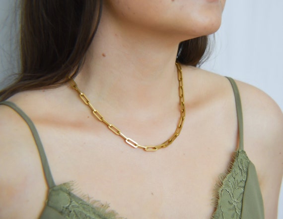 Gold Rope Chain Choker Necklace | Alexandra Marks Jewelry