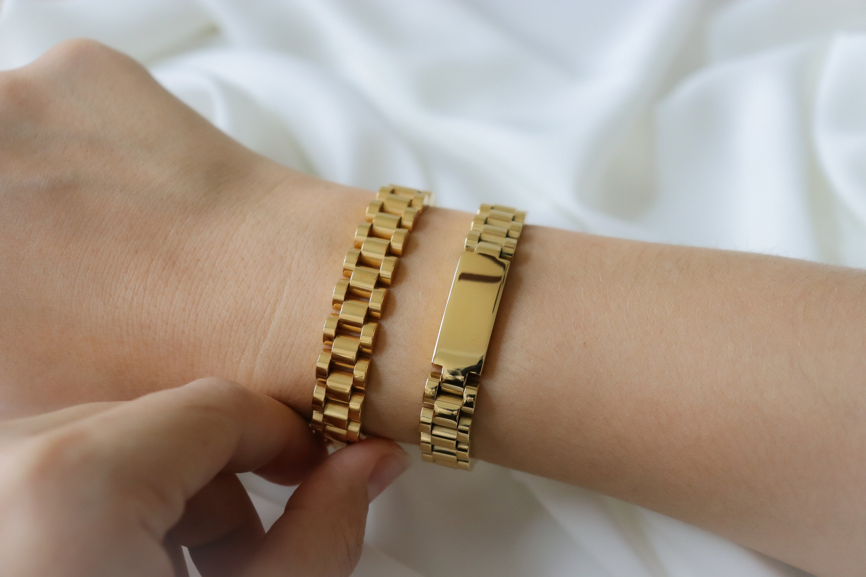 Gold Bracelet Thick Miami Chain Bracelet Women Men Couple Best Friend