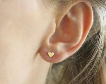 Gold Filled Stud Earrings Heart Cross Unique Shaped Set Minimalist Gold Love Tiny Jewelry Waterproof Piercing Butterfly Her Bridesmaid Gifts