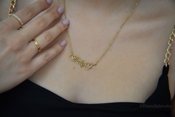 Custom Gold Filled Name Necklace Pendant Necklace Personalized