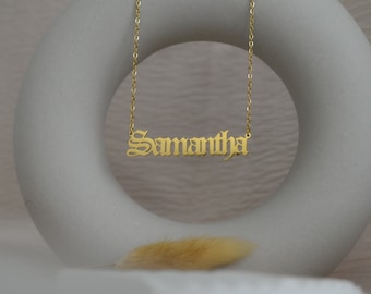 Gold Filled Custom Name Necklace, Custom Gift, Personalized Name Necklace, Customized Minimalist Charm Handmade For Her Valentines Gifts