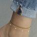 Gold FILLED Freshwater Pearl Anklet, Curby Anklet, Waterproof Anklets, Bracelet, Anti Tarnish, Dainty Bracelet, Gold Stainless Steel 