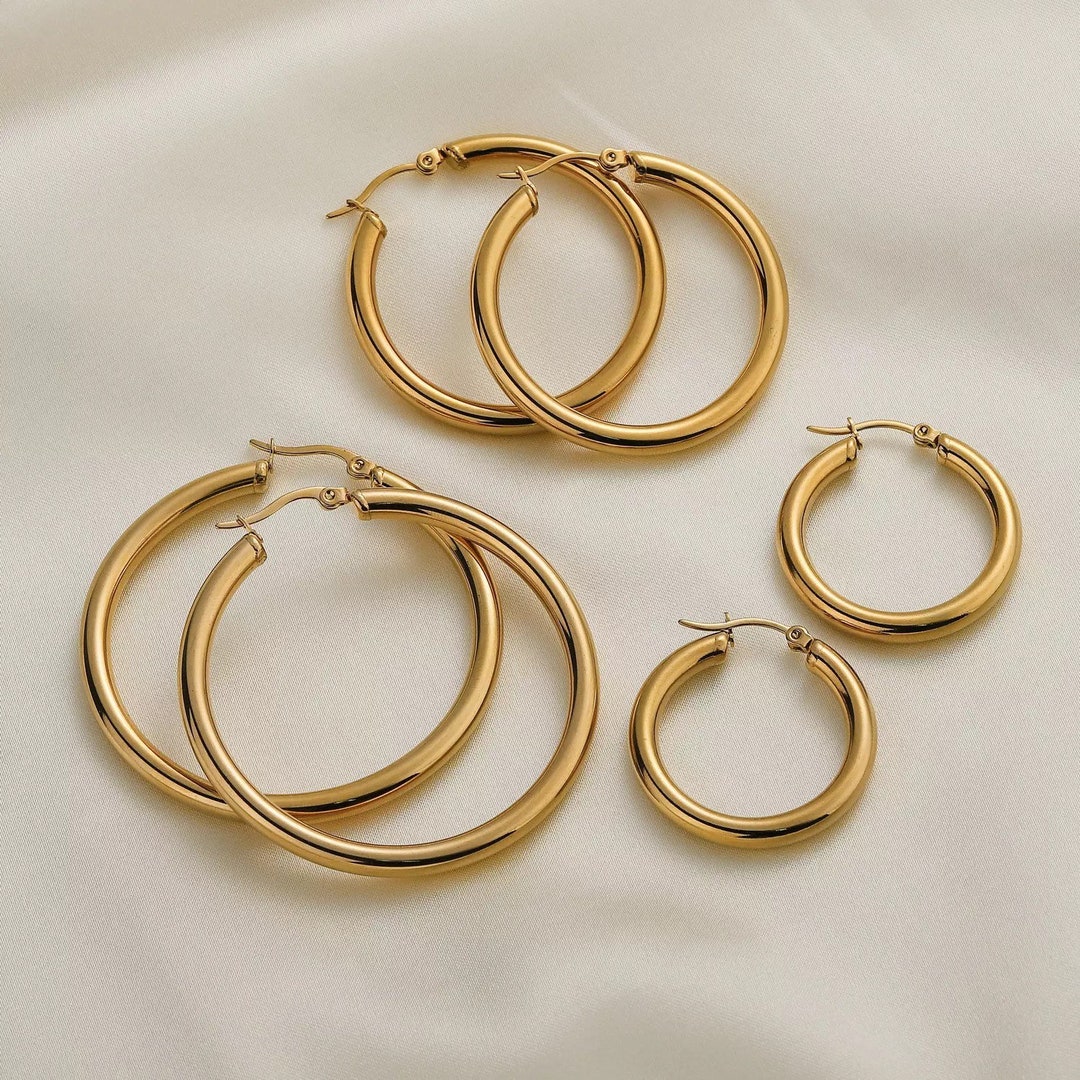 Keeley 50mm Hoop Earrings in Sterling Silver