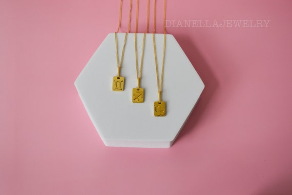 Gold Tarot Zodiac Necklace - Constellation WATERPROOF Pendant Gold Charm Pendant Astrology Birthday Christmas Jewelry Chain Gift For Her