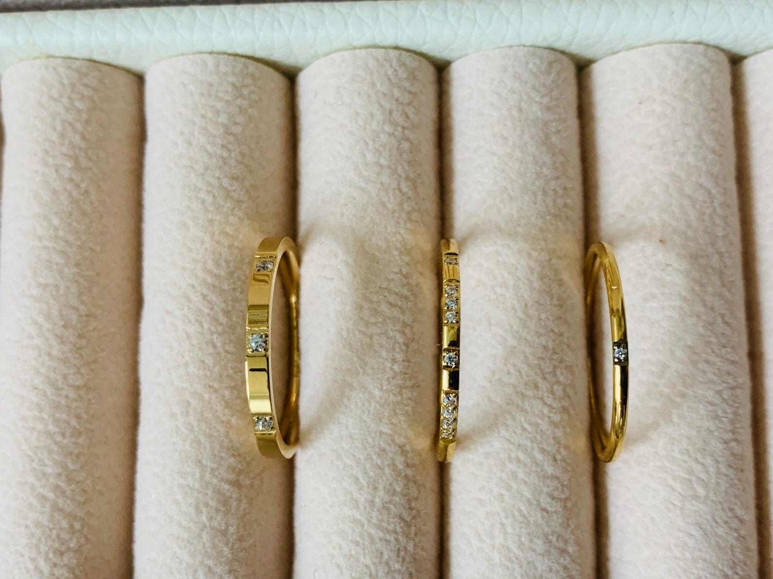 18k Gold Filled Stainless Zircon Wedding Designer Ring Simple - Etsy