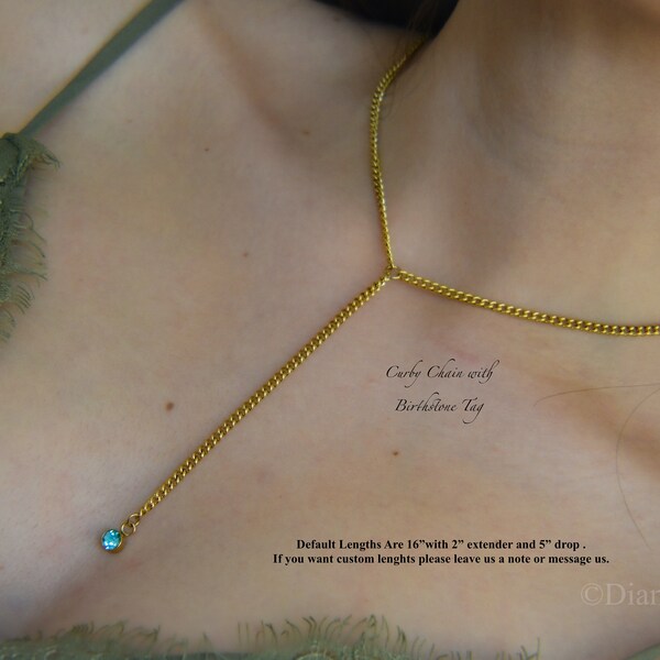 Long Y Necklace Etsy