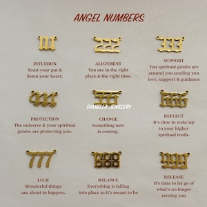 Gold Angel Number Necklace, Lucky Numbers Necklace Gold Charm Pendant Personalized Gift Jewelry 111 222 333 444 555 666 777 888 999 For Her