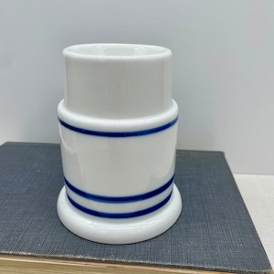Vintage Dansk Christianshavn Blue and White Hurricane Lamp Base | Candleholder, Tea Light Holder
