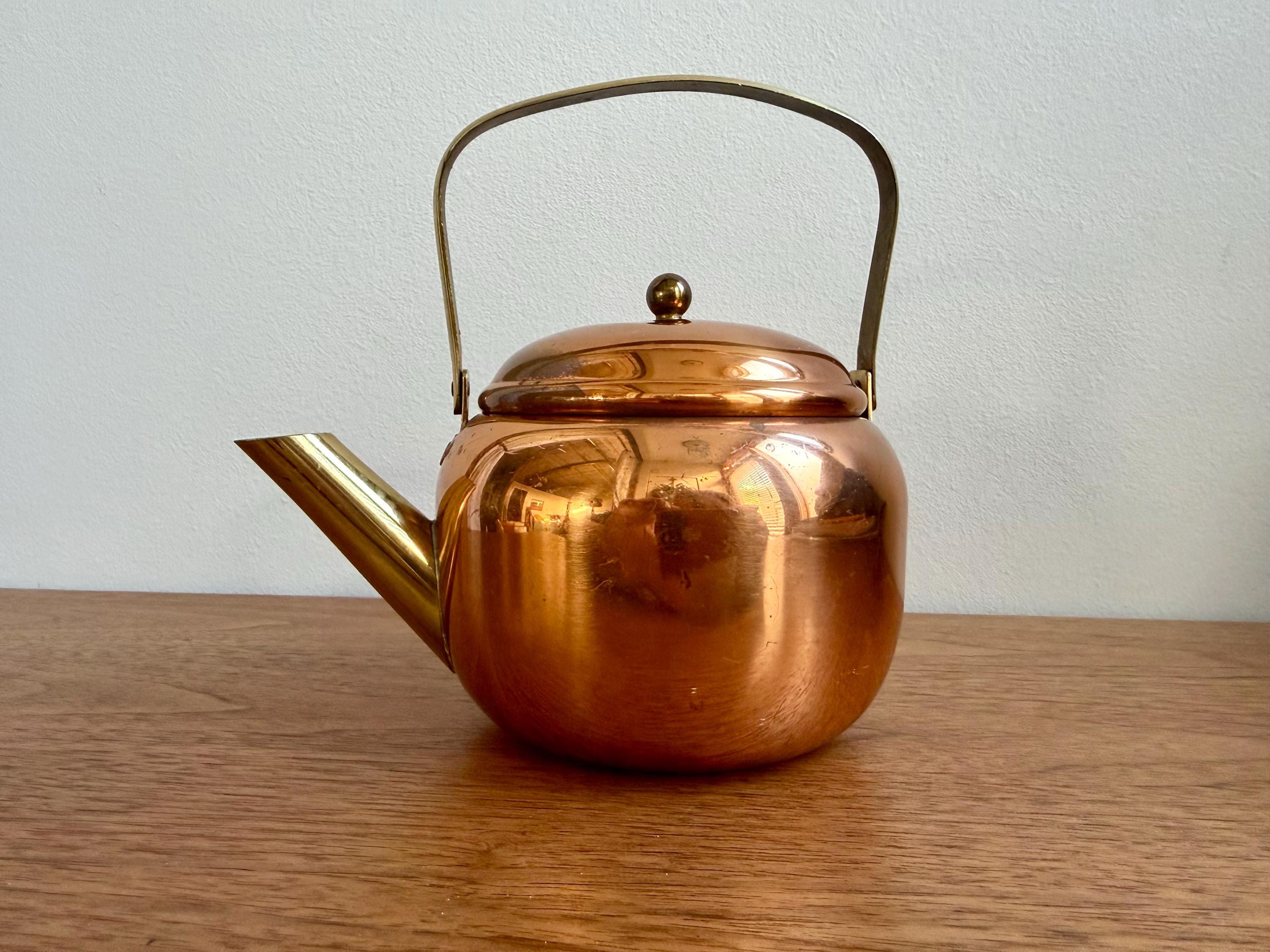 French Brass Teapot - Etsy