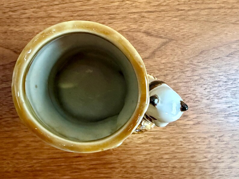 Vintage Majolica Style Panda and Bamboo Planter Cache Pot Flower Vase ...