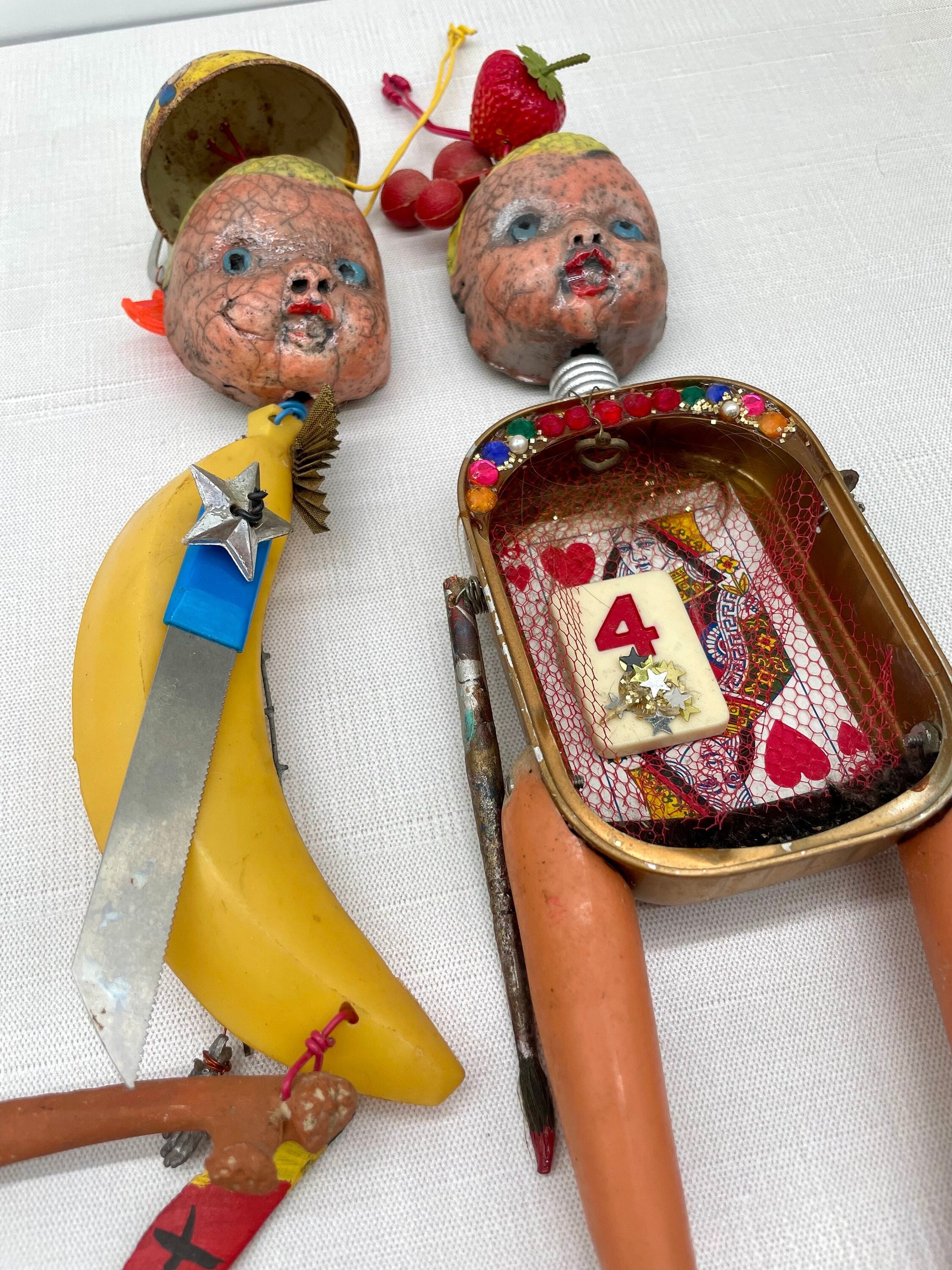 OOAK Assemblage Art Doll Mixed Media Steampunk Sculpture Found Object ...