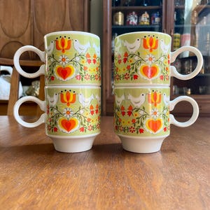 20 oz tall coffee latte mugs 20 OZ Large Coffee Mugs Ceramic Tall Coffee Cups with Handle Blue & Green main image 1