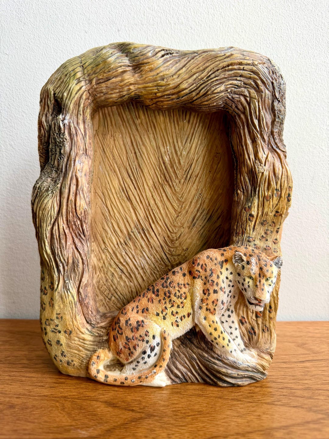 Vintage Heavy Resin Leopard Picture Frame | Wild Cat, Safari Themed ...