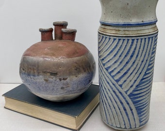 Handmade Stoneware Studio Pottery Vases