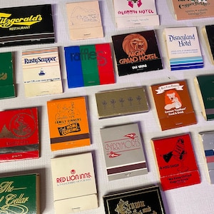 Cool Vintage Matches | Set of 10, 20 or 30 | | hotels bars casinos restaurants | Mystery Matchbooks