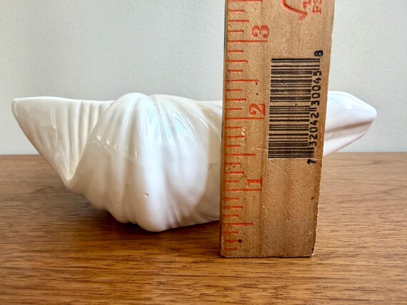 Vintage White Ceramic Double Shell Seashell Dish … - image 12