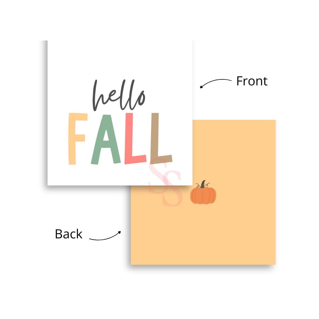 Hello Fall Cookie Tag | Printable Fall Gift Tag for Bakers | Pumpkin ...