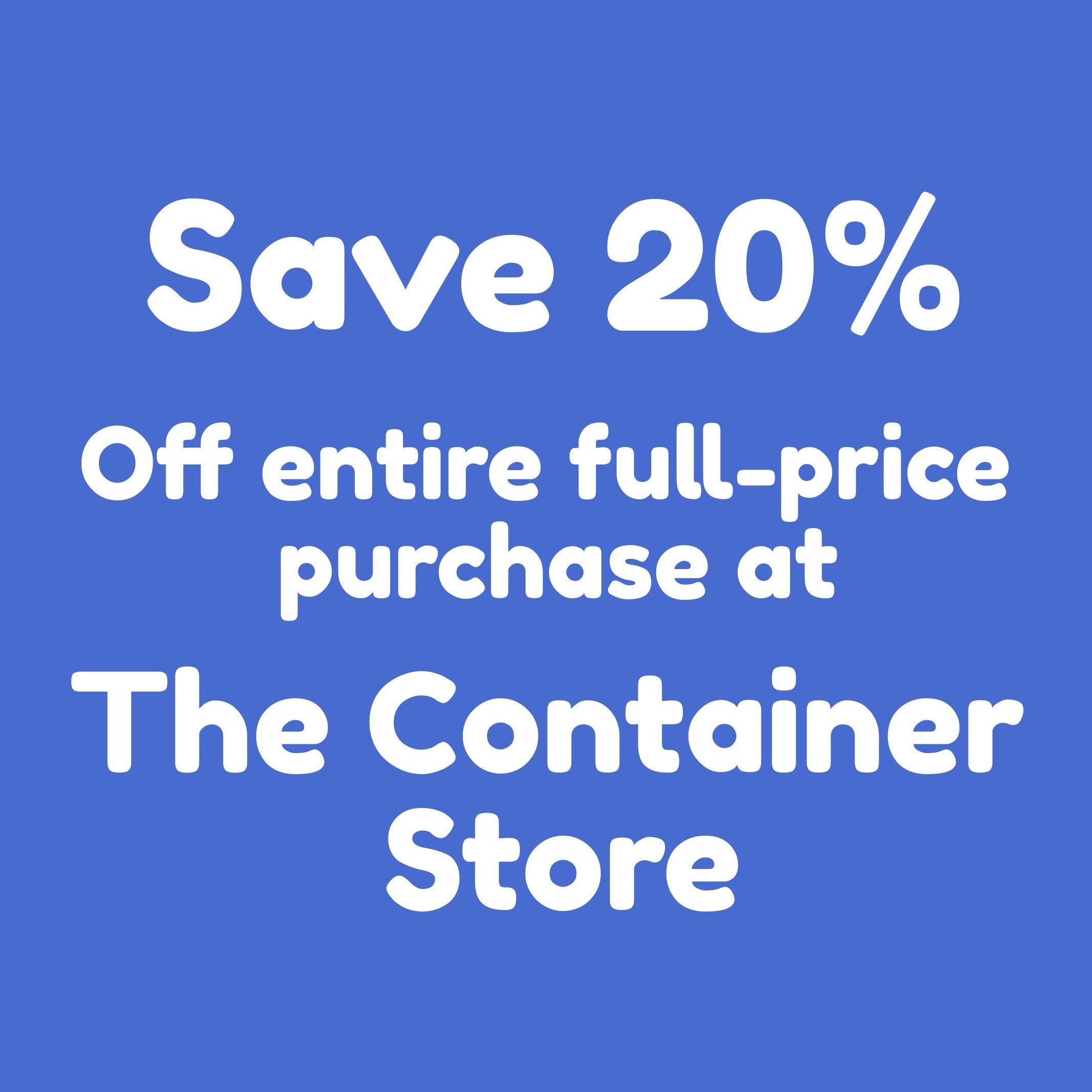 The Container Store Coupon 20 off fullpriced order Entire Etsy