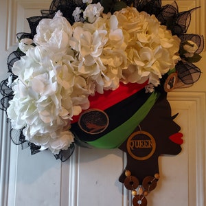Black history month diva, black history month wreath, made to order, African American, black queen